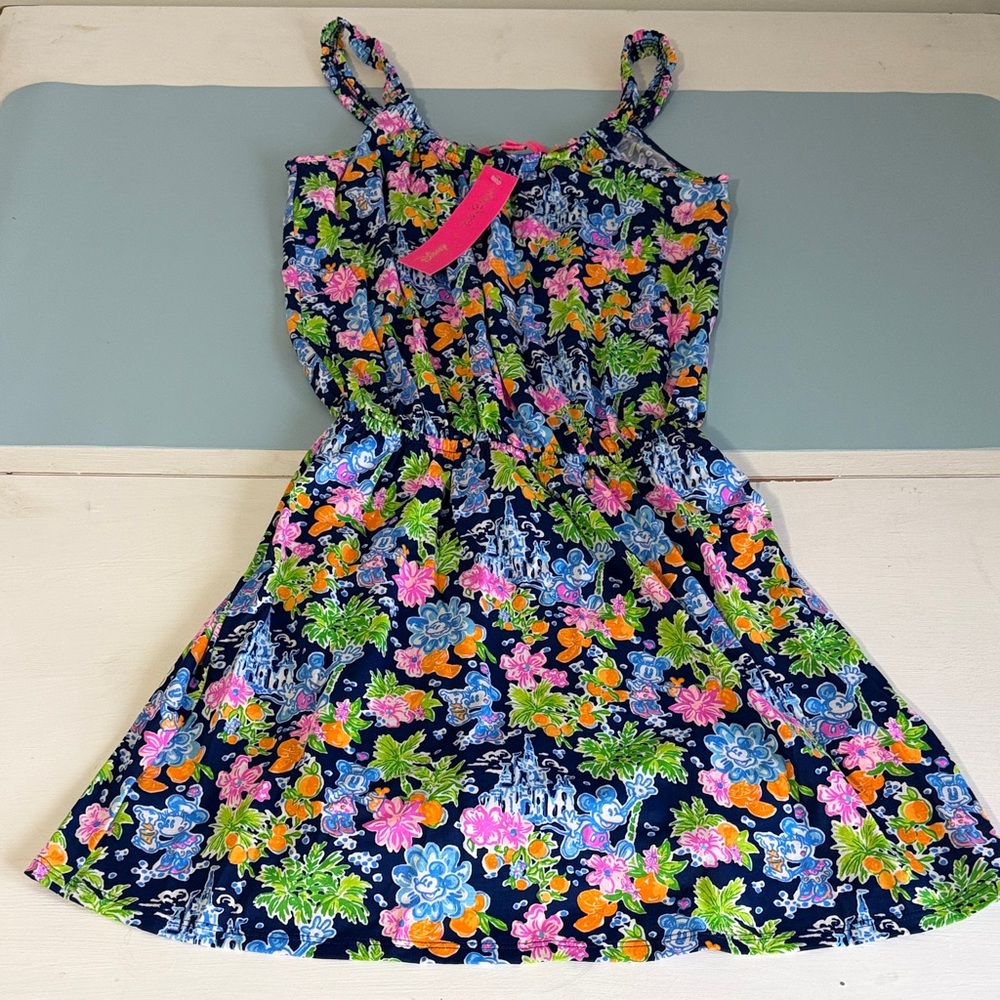 Disney x Lilly Pulitzer Loro Romper XS NWT Lilly Loves Disney 100% Cotton